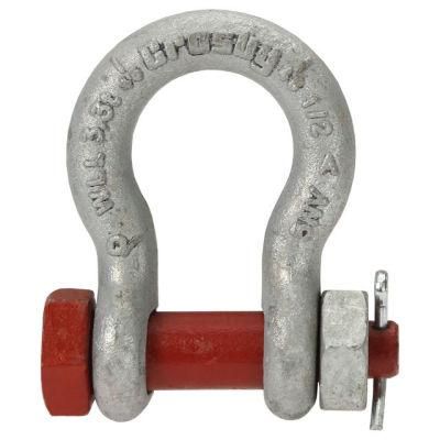 China 20 Years Factory Standard Sizes Bow Shackles for Chain Lifting Heavy Industry
