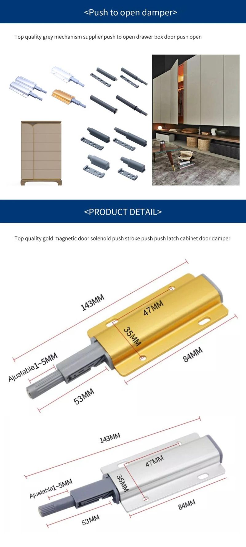 Push to Open Toggle Door Latch for Kitchen Cabinet Door