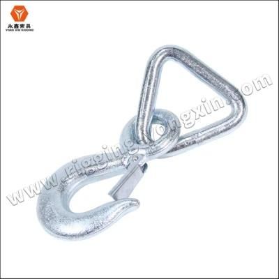 Hot Sale Forged Safety Hook with Triangle Ring, Forged Crane Equipment Hooks, Heavy Duty Hooks, 10t Capicity