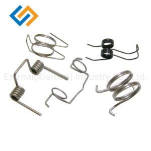 Custom Door Lock Handle Torsion Small Spring Clamp Toy Hair Clip Flat Bar Double Spiral Spring for Mouse Trap