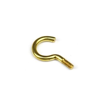 Customized Open Hook Open Threaded Hook Screw Hook Multi-Specification M3-M10 Electroplated Iron Hook with Nickel Coating
