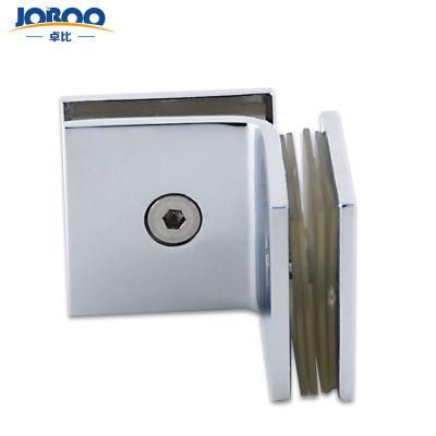 Wholesale Good Quality 45X45mm Brass Frameless 90 Degree Right Angle Glass to Glass Clamp Shower Partition Clip