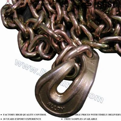 G70/G80 Tie Down Chains C/W Bent Eye Hook Link Chain