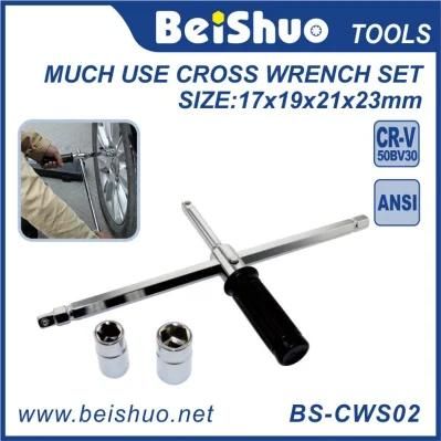 Adjustable and Removable Cross Socket Wrench