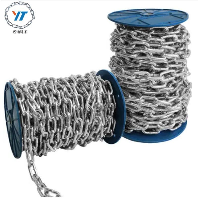 Chinese Stainless Steel Link Lifting Chain DIN763 with ISO Certification for Rigging Hardware