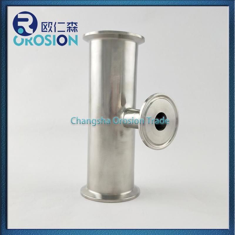 Sanitary Food Grade Stainless Steel Tc Clamped Equal Tee