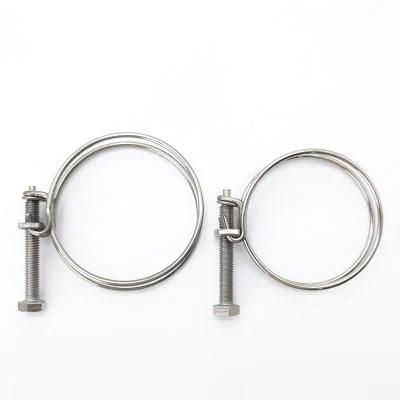 Manufacturer Price Adjustable Double Wire Rope Hose Clamps