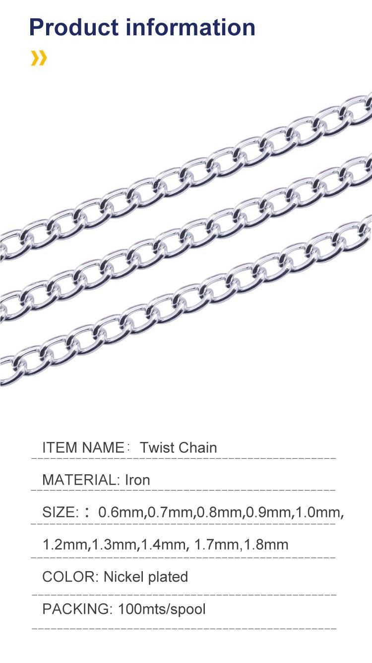 Bag Hanger Chain Necklace Twist Chain Fashion Accessories