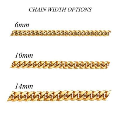 Punk Stainless Steel 3/5/7mm Curb Cuban Necklaces for Men Women Black Gold Basic Link Chains Solid Metal Jewelry Gift