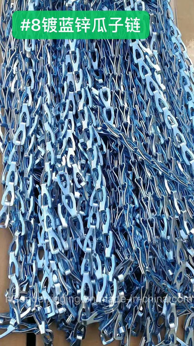 E. Galvanized White Zinc DIN5686 Double Loop Link Chain