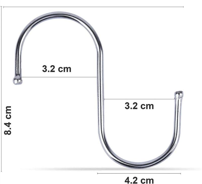 Heavy Duty S Hanger Hook Metal Hooks for Hanging Pot Pan Cups Plants Bags Jeans