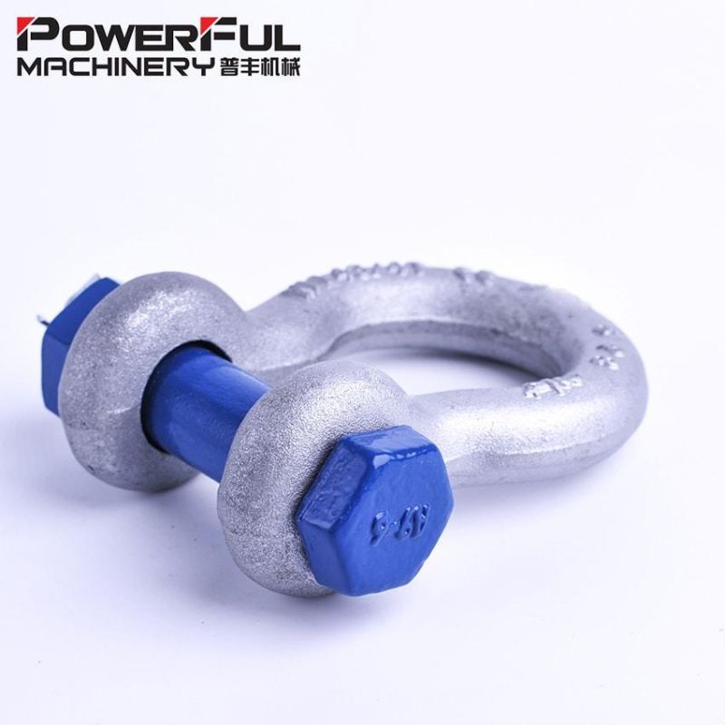 Chinese Supply Alloy Red/Yellow/Organge/Any Color H. D. G /E. G Bow Anchor Shackle for Conntecting Chains Riggings