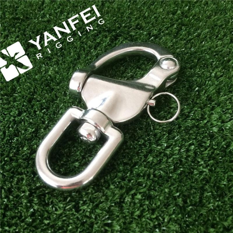 Stainless Steel Snap Shackle with Fixed Eye
