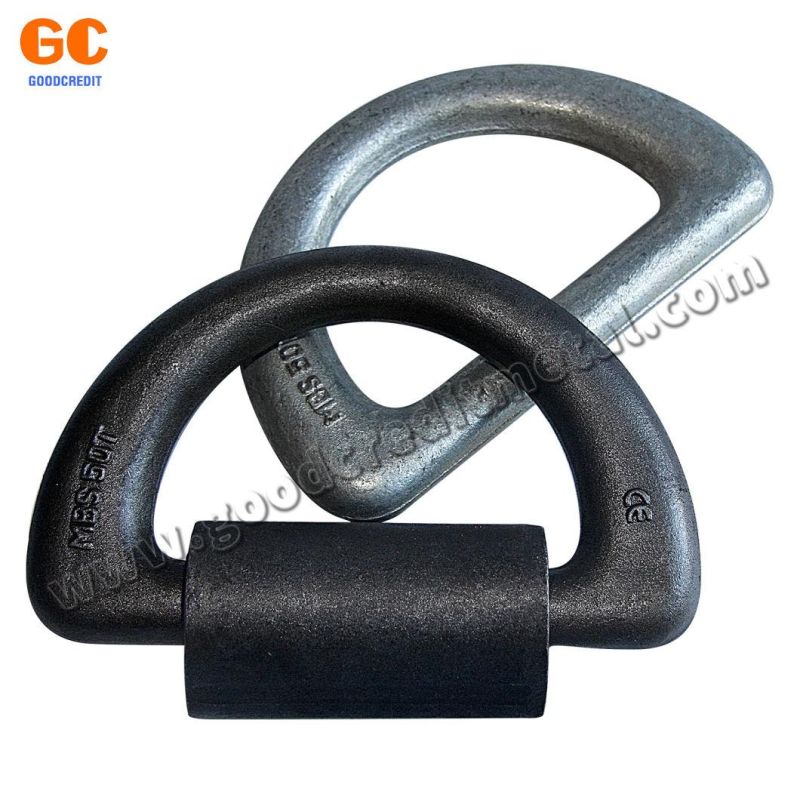 Factory Black Carbon Steel Drop Forged Lashing D Ring with Clip