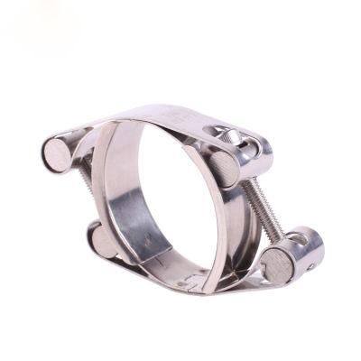 Stainless Steel Two T-Screw High Strength Robust Hose Tube Clamp