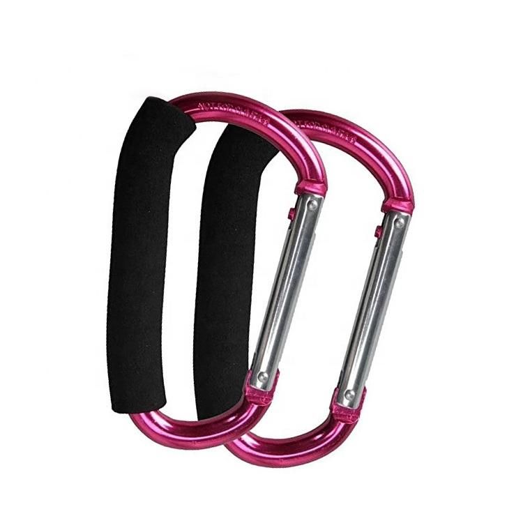 Large Aluminum D-Style Carabiner Carry Handle with Sponge for Shopping Bags