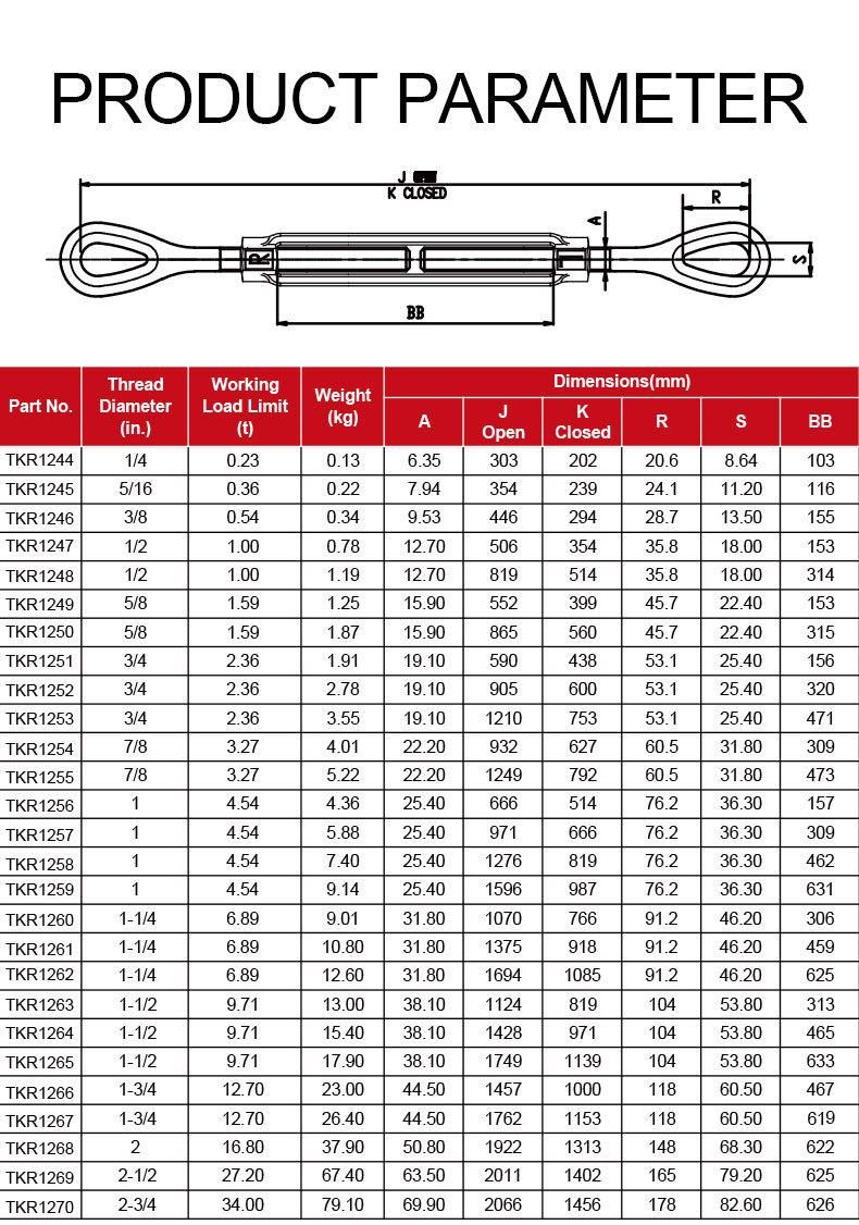 Drop Forged U. S Type Turnbuckles Hg-226