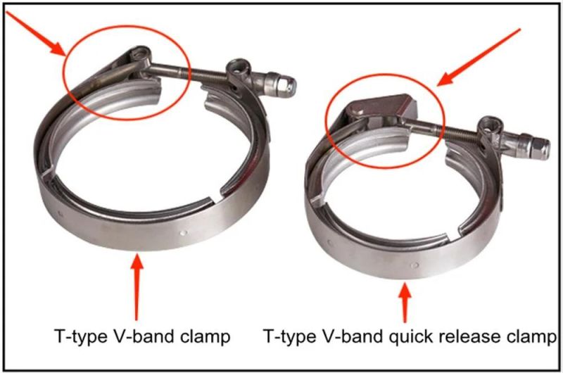 Auto Parts Stainless Steel V Band Exhaust Clamp and Flanges