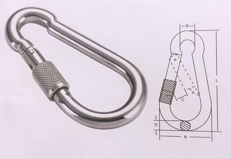 Electric Galvanizing Snap Hook with Screw DIN5299