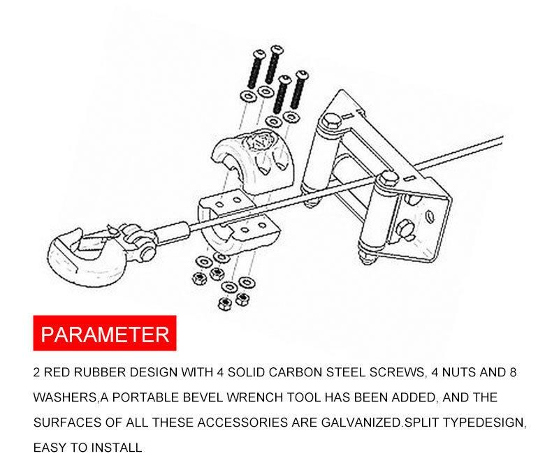 Winch Stopper Cable Saver Hook Stopper Line Stopper with Wrench for ATV UTV Winches