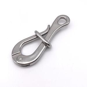 Rigging Hardware Accessories Stainless Steel 316 Pelican Hook with Loop Folded Hook 4&quot;