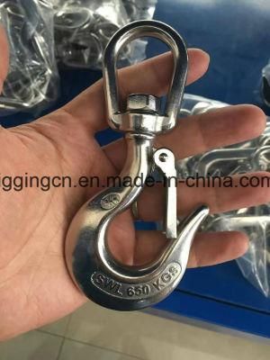 Stainless Steel Swivel Lifting Hook with Latch