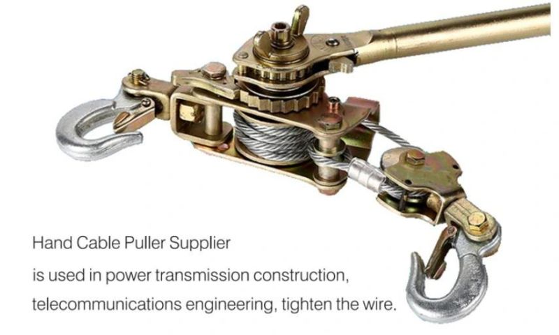 Cable Grips Hand Operate Ratchet Cable Puller Machine Wire Rope Tightener