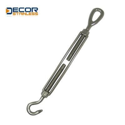 Stainless Steel Us Type Open Body Hook and Eye Turnbuckle