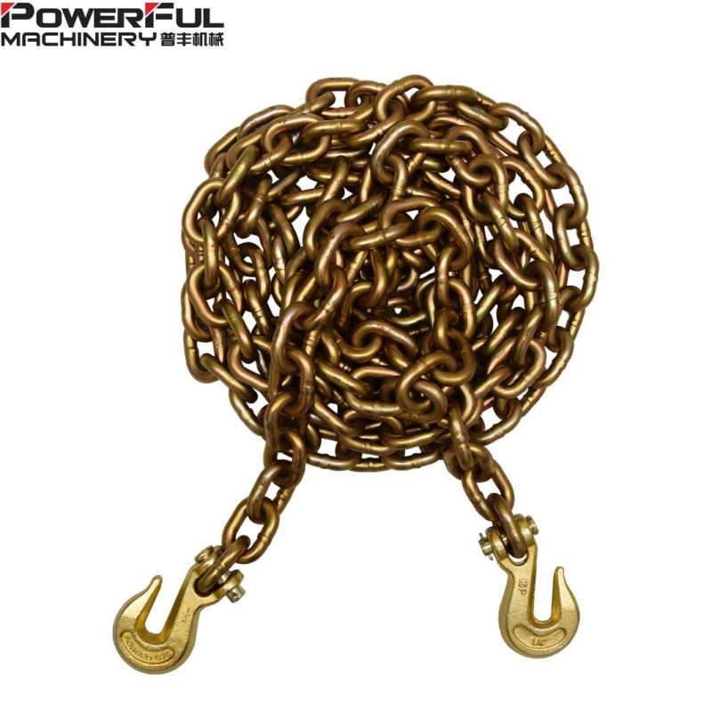 G80/70 Golden Zinc Plating Binder/Lifting Chain for Truck Trailer Towing