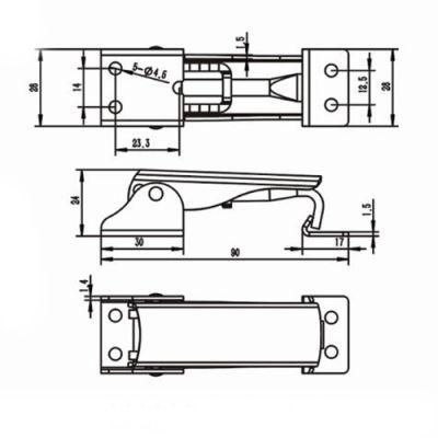Canton Fair Hot Sale Draw Latch Toggle Latch Adjustable Hasp Latch