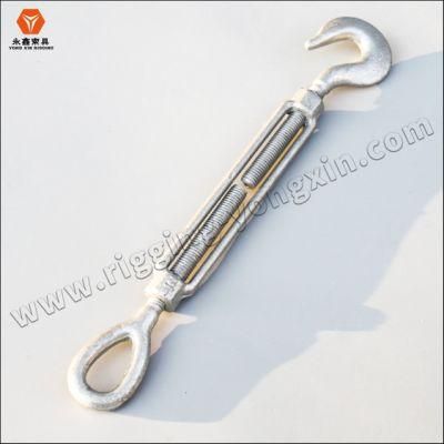 European Type Electro Galvanized DIN 1480 Turnbuckle with Hook and Eye