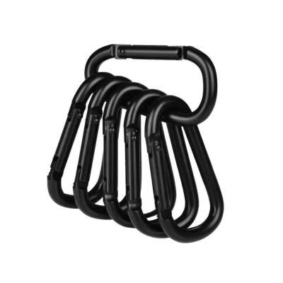 Small D Shape Metal Carabiner Hook Spring Snap Round Keychain Carabiner with Custom Logo