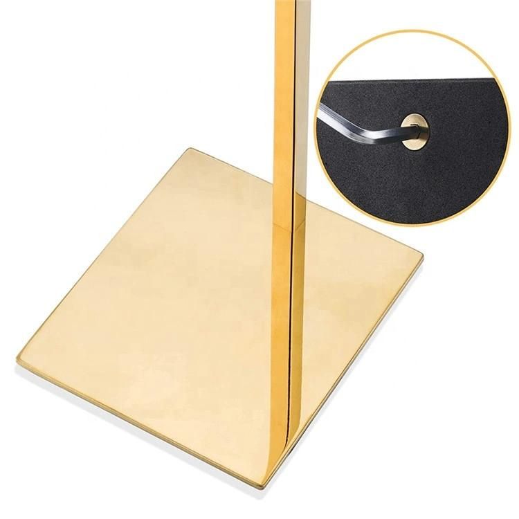 Adjustable Height Purses Display Stand Rack Polished Gold Hanging Bag Handbag Rack Display Stand