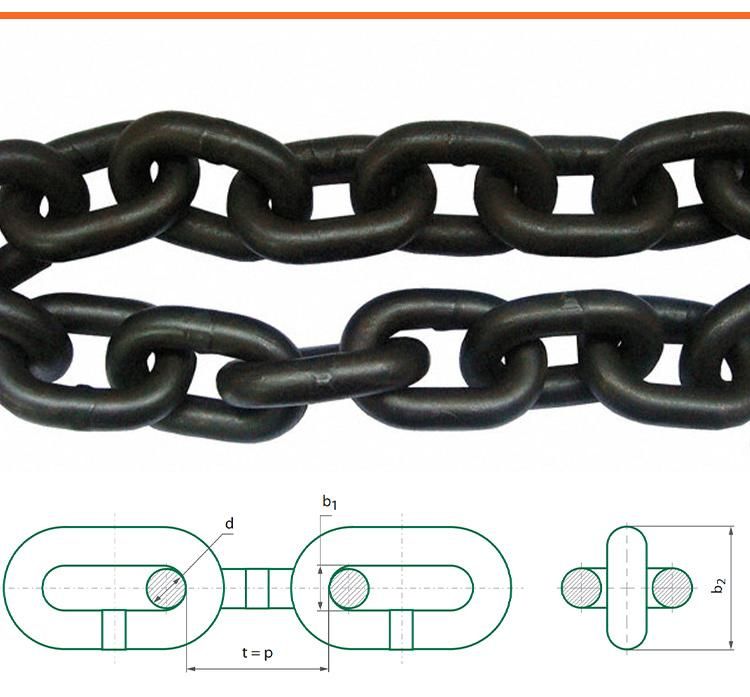 Black Painting High Quality/Strength G80/G100 Lifting/Welded/Alloy Steel Traction Chains/Mining Chain for Coal Mining Free Sample