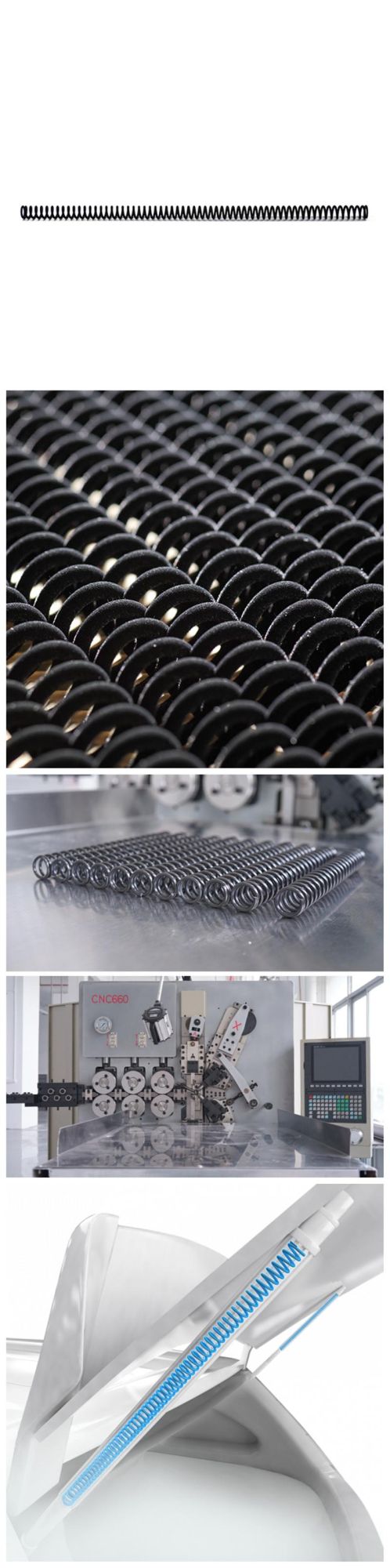 Custom Made Flat Wire Black Flocking Compression Spring