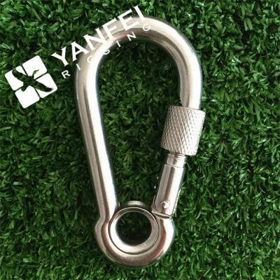 Stainless Steel Carbine Hook with Screw and Eye