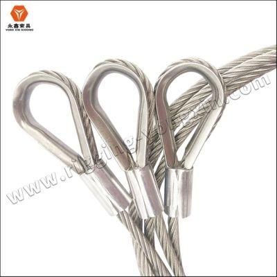 Stainless 304 7X7 Wire Rope 1mm Thin Wire Sling with Loop