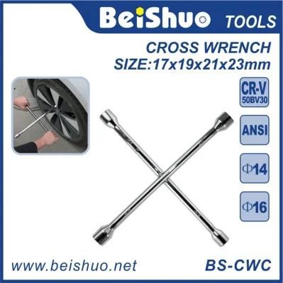 Carbon Steel Cross Rim Wrench with Socket