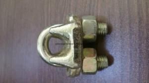 China Manufacture Rigging Yellow Galvanized DIN 1142 Malleable Wire Rope Clip