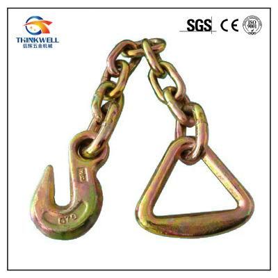 Welding Tow Transport Chain with Delta Ring and Grab Hook