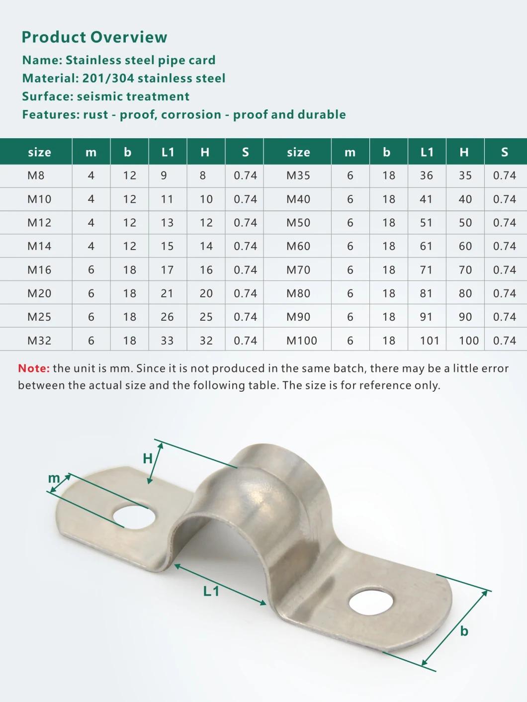 High Quality Pipe Saddle Clamps Stainless Steel Pipe Clamps