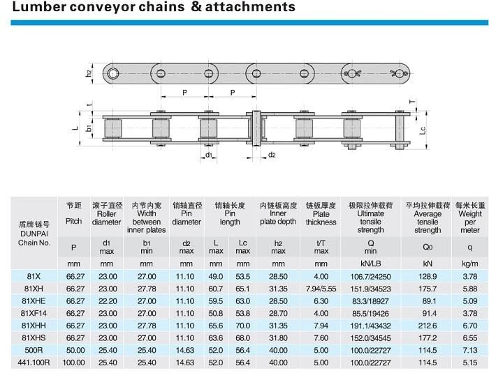 Transmission Conveyor Motorcycle/Timing /Bicycle Link Chain Roller Chain /Hollow Chain/ Industrial Steel Pintle Chain