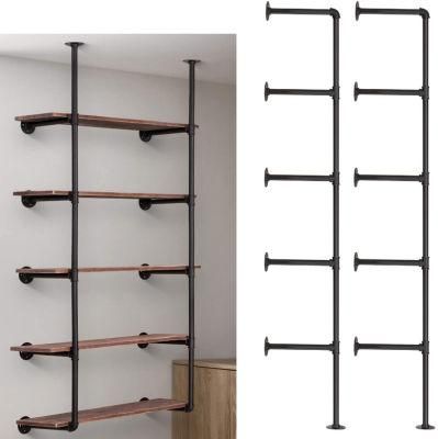 Industrial Retro Rustic Iron Pipe Wall Mount Bracket Shelf Unit