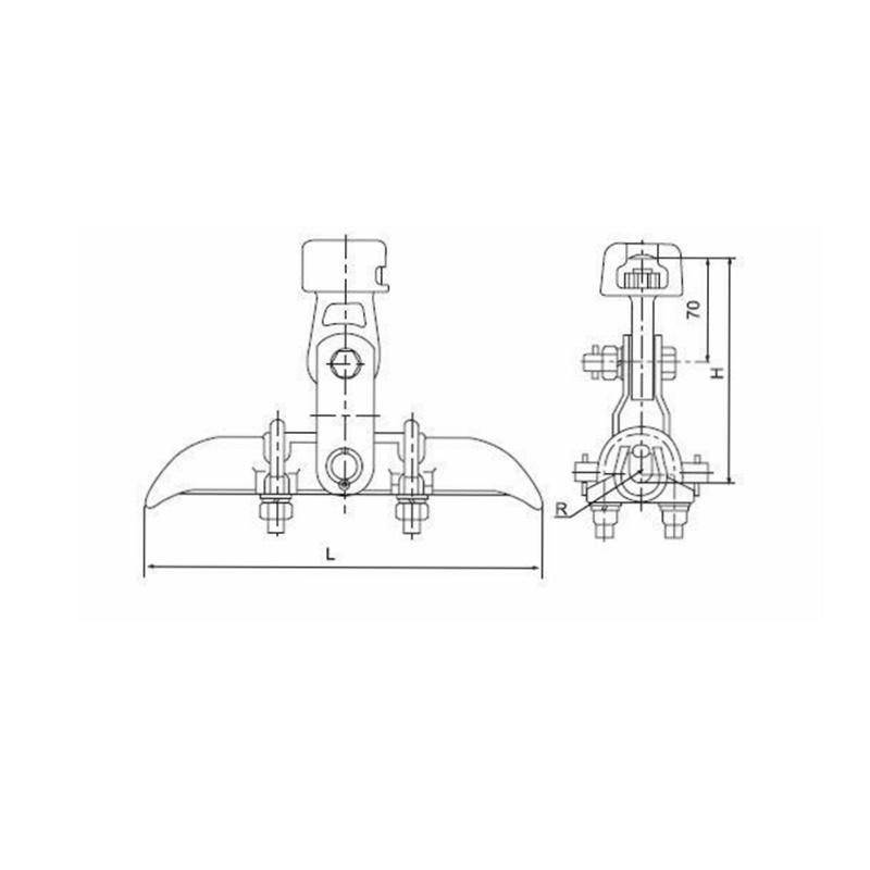 Power Fitting Cgu-2 Malleable Cast Iron Suspension Clamp