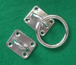 Stainless Steel Square Eye Plate with Round Ring
