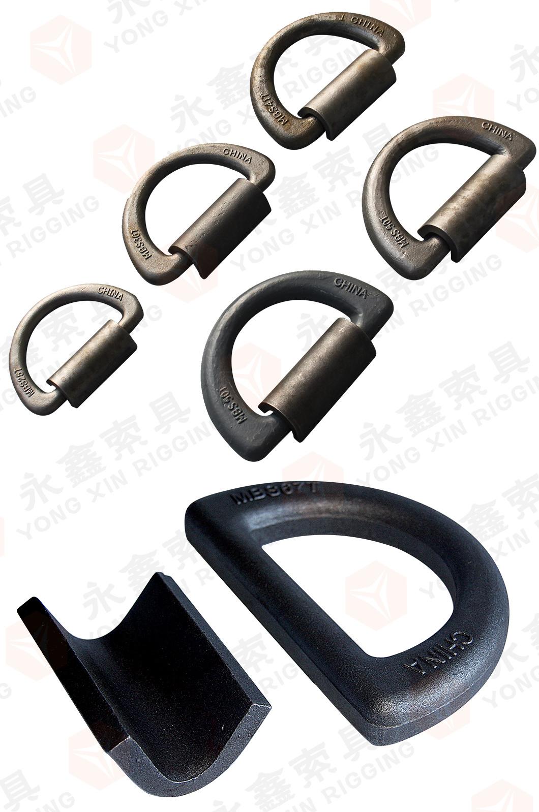 50t Forged Steel Weld on Container Lashing D Ring with Clip
