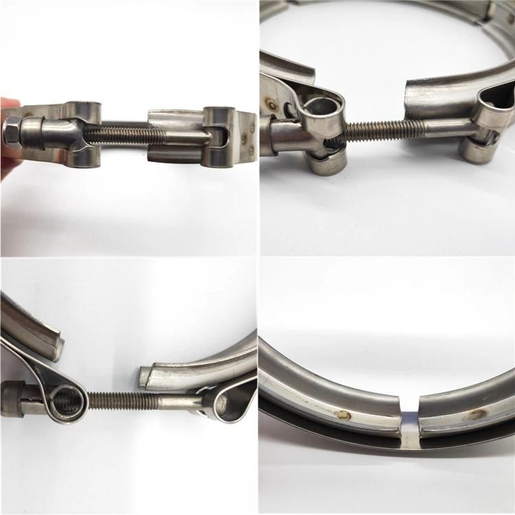 High Torque High Pressure V Shape Groove Hose Clamp