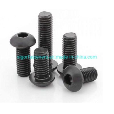 Grade 8 Unf Hexagon Socket Button Head Cap Screws Ml40cr ASME Hex Socket Round Head Screw Allen Screw Alloy Steel Scm435 Black Oxide