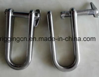 Stainless Steel Long D Shackle with Lock Pin