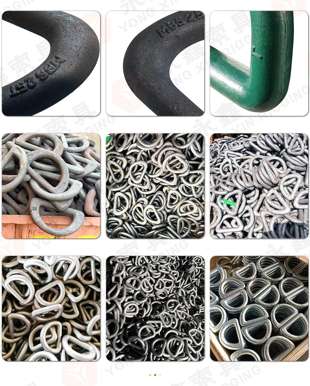 Heavy Duty Black Welded Alloy Steel D Ring Solid Metal Rings